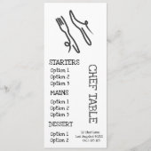 Modern trendy zwart grijs en wit restaurant menu (Voorkant)