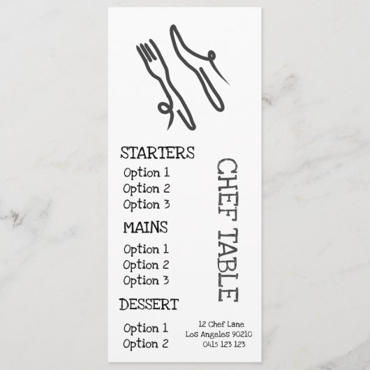 Modern trendy zwart grijs en wit restaurantmenu menu (Voorkant)