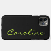 Modern trendy zwart met elke naam Case-Mate iPhone case (Achterkant (horizontaal))