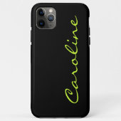Modern trendy zwart met elke naam Case-Mate iPhone case (Achterkant)
