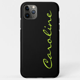 Modern trendy zwart met elke naam Case-Mate iPhone case
