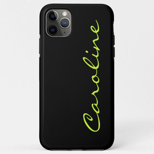 Modern trendy zwart met elke naam Case-Mate iPhone case (Achterkant)