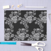 Modern trendy zwart-wit kantpatroon tissuepapier (Craft)