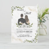 modern trendy zwart wit vintage kaart (Staand voorkant)