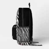 Modern Trendy zwart-wit Zebra Stripe Initiaal Bedrukte Rugzak (Rechts)