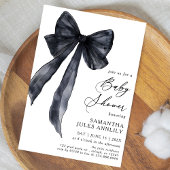 Modern trendy zwarte boog Baby shower Kaart