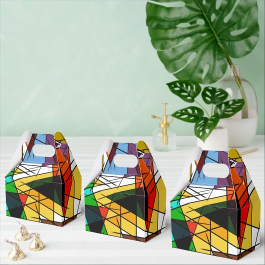 Modern Triangle Colorful Geometric  Bedankdoosjes (Meervoudige)