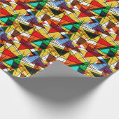Modern Triangle Colorful Geometric  Cadeaupapier (Hoek)