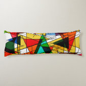 Modern Triangle Colorful Geometric  Lichaamskussen (Achterkant)