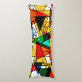 Modern Triangle Colorful Geometric  Lichaamskussen (Voorkant Verticaal)