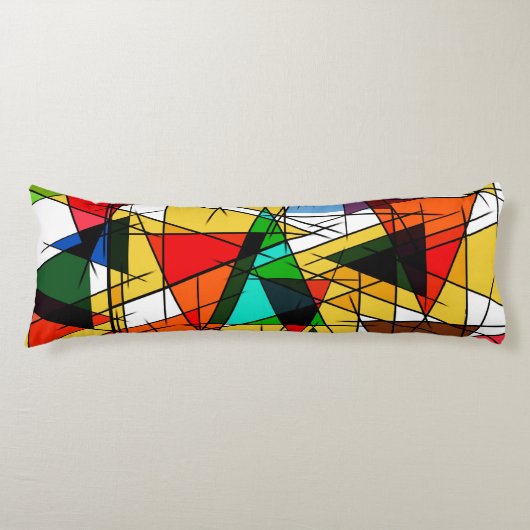 Modern Triangle Colorful Geometric  Lichaamskussen (Voorkant)