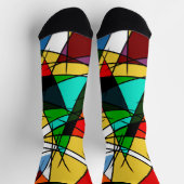 Modern Triangle Colorful Geometric  Sokken (Top)