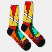Modern Triangle Colorful Geometric  Sokken (Rechts)