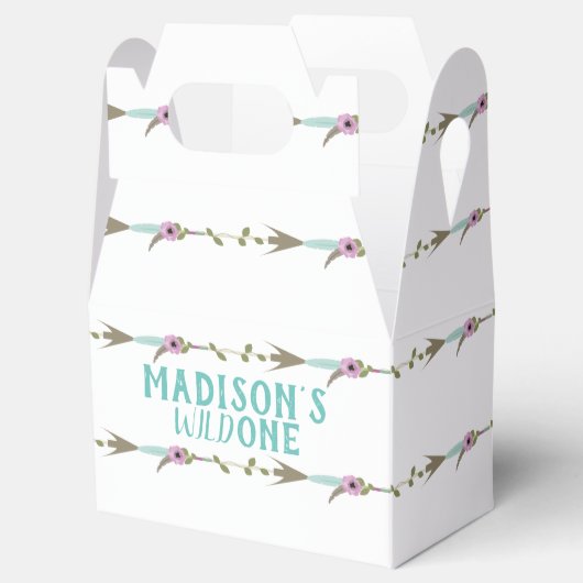 Modern Tribal Arrow Boho First Birthday Wild One Bedankdoosjes (Geopend)