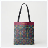 Modern Tribal Ethnic Geometric Pattern Tote Bag