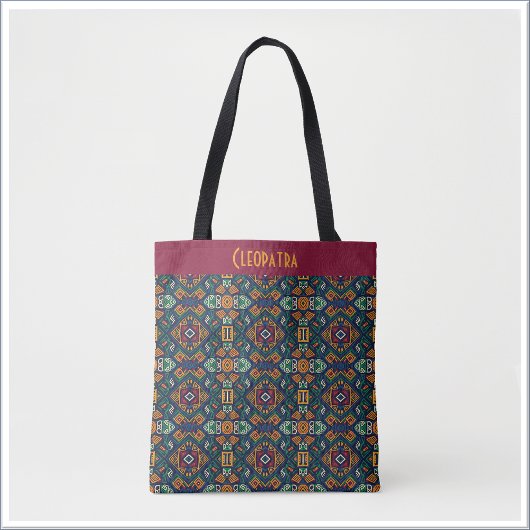 Modern Tribal Ethnic Geometric Pattern Tote Bag