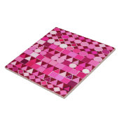 Modern Tribal Geometric, Burgundy and Pink Tegeltje (Zijkant)