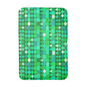 Modern Tribal Geometric, Emerald Green en Aqua Badmat (Voorkant Verticaal)