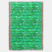 Modern Tribal Geometric, Emerald Green en Aqua Deken (Voorkant Verticaal)