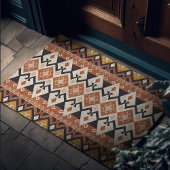 Modern Tribal Patroon Mosterd Geel Deurmat