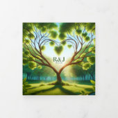 Modern Trifold Voeg foto bruiloft aankondiging Kaa (Cover)