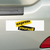 Modern, trillend, bold graphic of Express Yourself Bumpersticker (Op auto)