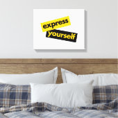 Modern, trillend, bold graphic of Express Yourself Canvas Afdruk (Insitu (Slaapkamer))