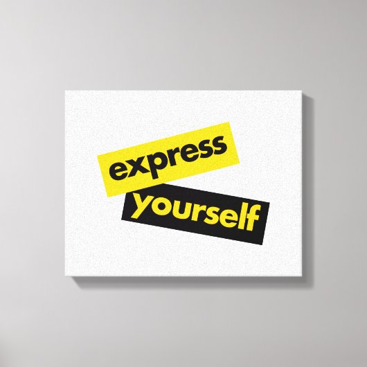 Modern, trillend, bold graphic of Express Yourself Canvas Afdruk (Voorkant)