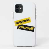 Modern, trillend, bold graphic of Express Yourself Case-Mate iPhone Case (Achterkant)