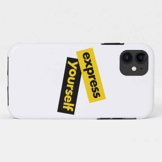 Modern, trillend, bold graphic of Express Yourself Case-Mate iPhone Case (Achterkant (horizontaal))