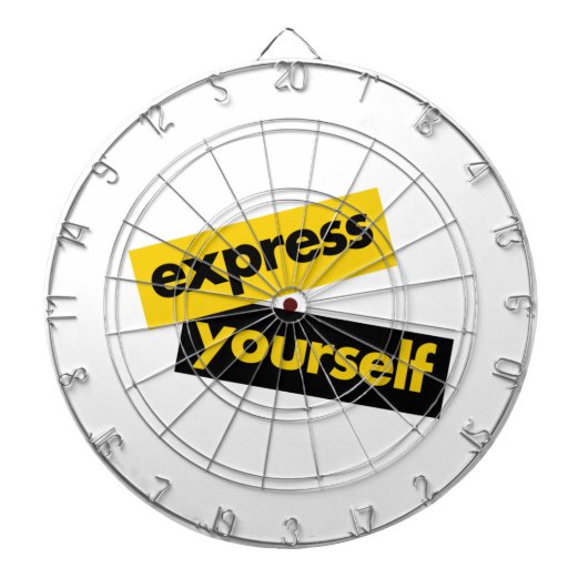 Modern, trillend, bold graphic of Express Yourself Dartbord (Voorkant)
