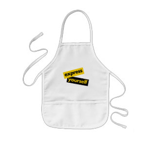 Modern, trillend, bold graphic of Express Yourself Kinder Schort