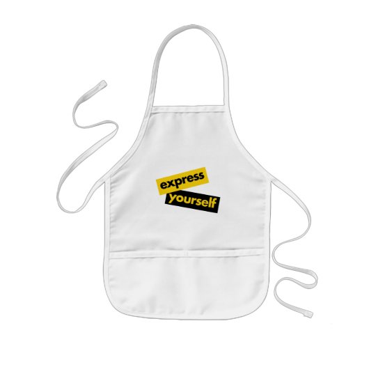 Modern, trillend, bold graphic of Express Yourself Kinder Schort (Voorkant)