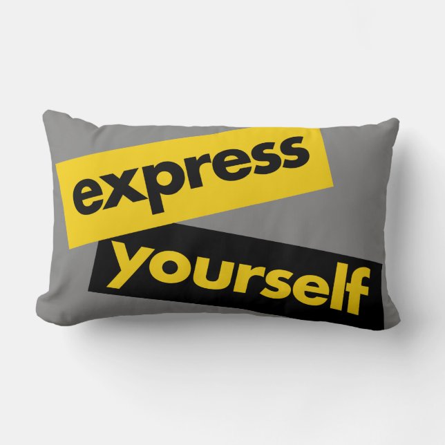 Modern, trillend, bold graphic of Express Yourself Kussen (Voorkant)