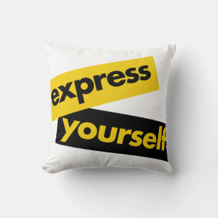 Modern, trillend, bold graphic of Express Yourself Kussen