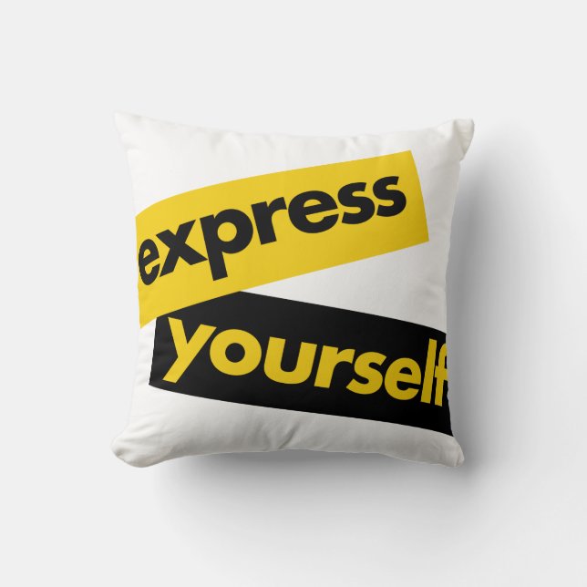 Modern, trillend, bold graphic of Express Yourself Kussen (Voorkant)