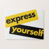 Modern, trillend, bold graphic of Express Yourself Legpuzzel (Horizontaal)