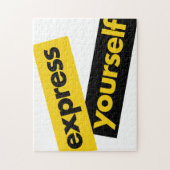 Modern, trillend, bold graphic of Express Yourself Legpuzzel (Verticaal)