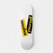 Modern, trillend, bold graphic of Express Yourself Persoonlijk Skateboard (Voorkant)