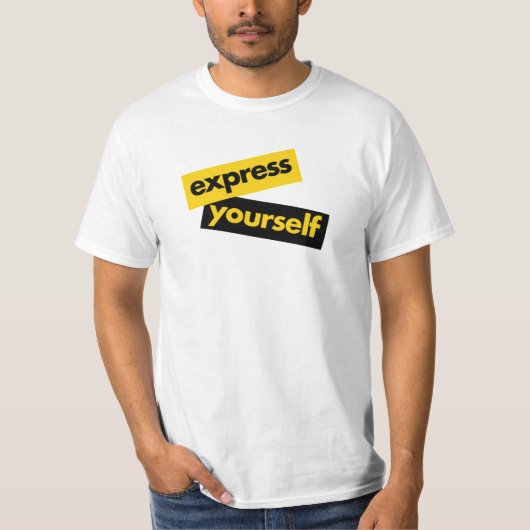 Modern, trillend, bold graphic of Express Yourself T-shirt (Voorkant)