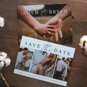 Modern Trio Afbeelding Save the Date Dubbelzijdig