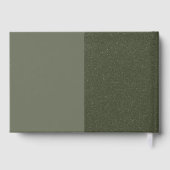 Modern Triple Block Moss Green gastenboek (Achterkant)