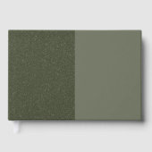 Modern Triple Block Moss Green gastenboek (Voorkant)