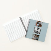 Modern Triptych 3-Photo Collage Journal - Blauw Notitieboek (Binnen)