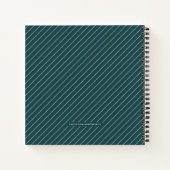 Modern Triptych 3-Photo Collage Journal - Blauwgro Notitieboek (Achterkant)