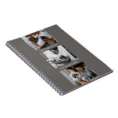 Modern Triptych 3-Photo Collage Journal - Grijs Notitieboek (Rechterzijde)