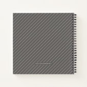 Modern Triptych 3-Photo Collage Journal - Grijs Notitieboek (Achterkant)