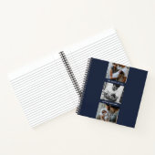 Modern Triptych 3-Photo Collage Journal - Navy Notitieboek (Binnen)