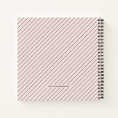 Modern Triptych 3-Photo Collage Journal - Roze Notitieboek (Achterkant)