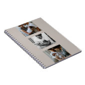 Modern Triptych 3-Photo Collage Journal - Taupe Notitieboek (Rechterzijde)